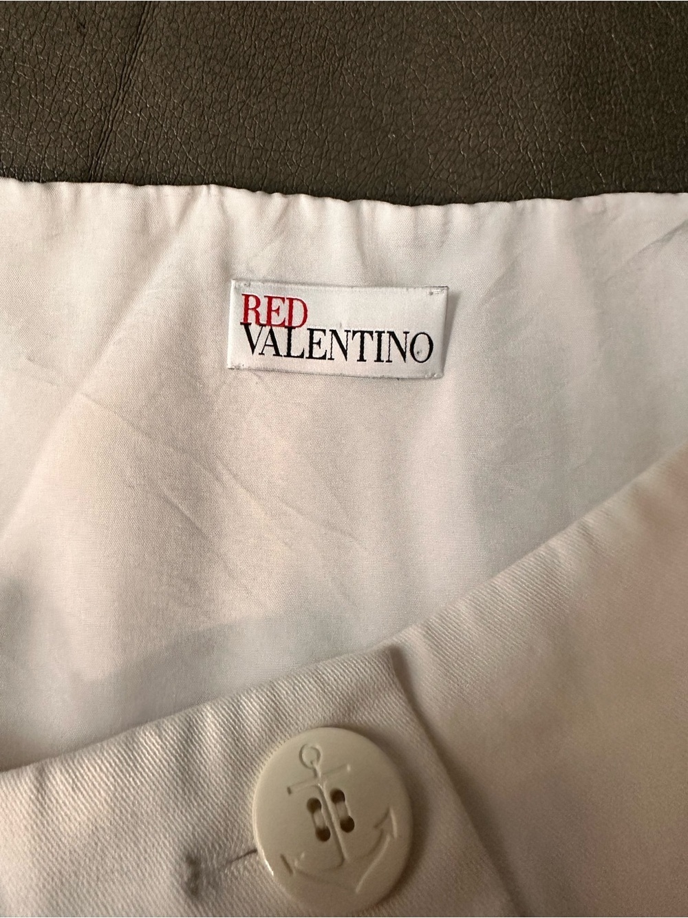 Red Valentino White Skirt with Nautical Buttons - Picture 6 of 10